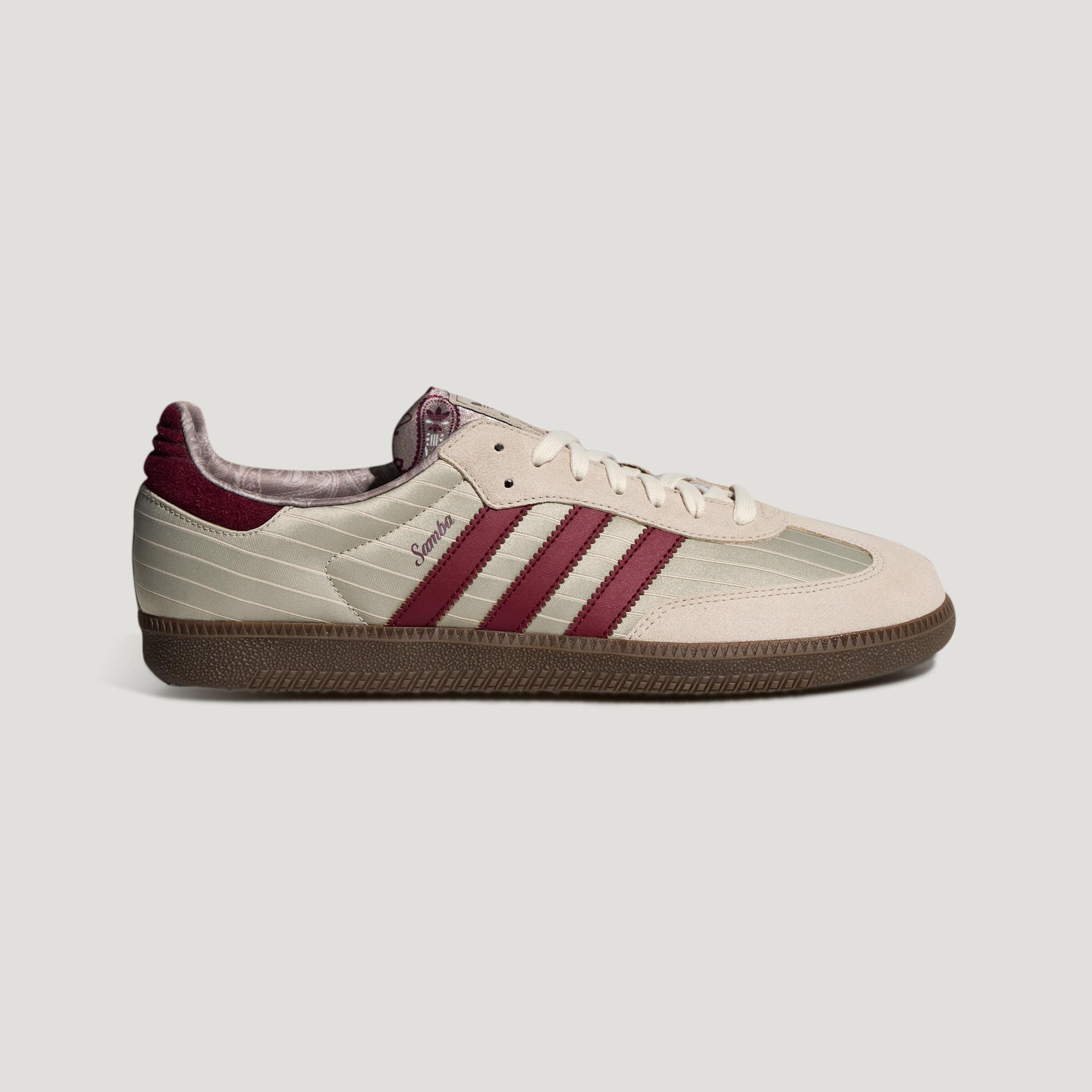 Adidas Originals SAMBA OG German Army Trainers Unisex Beige Red 37