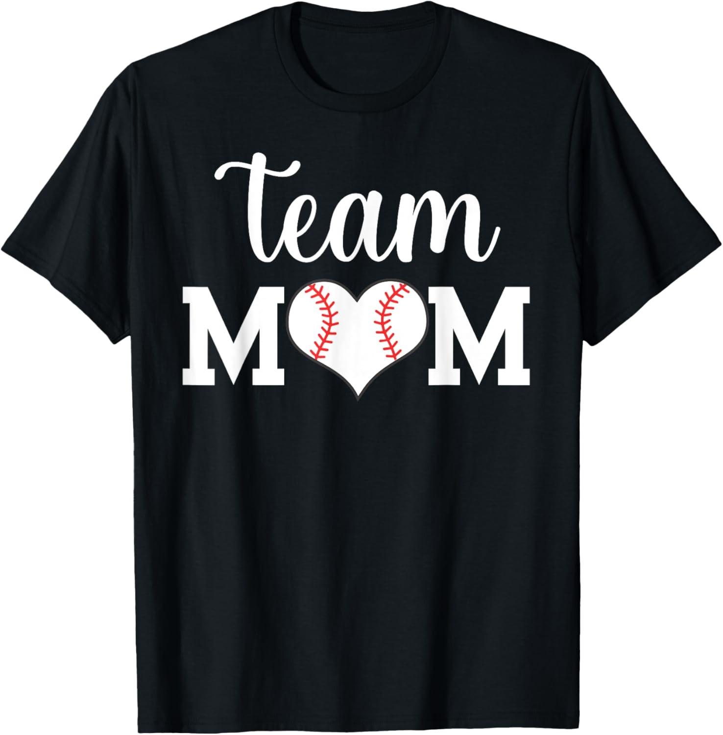 Team Mom Baseball T-Shirt S разноцветный