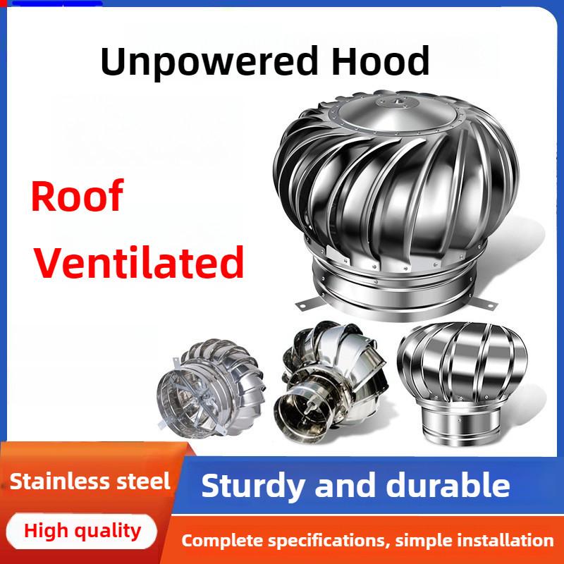 Stainless Steel Non Powered Exhaust Hood Outdoor Factory Ventilation Fan Waterproof Rooftop Ventilator