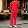 Men's Versatile 2 Piece Sweatsuit with Hooded Sweatshirt and Sweatpants for Casual Wear