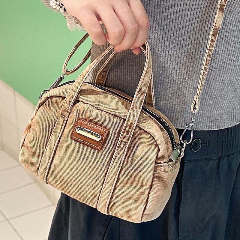 Denim old European and American casual handbag 2025 autumn new Hong Kong style popular trend single shoulder messenger women's bag