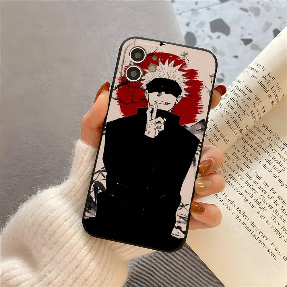 Satoru Gojo Anime Jujutsu Kaisen Phone Case For IPhone 17 Air 16 15 14 13 Pro Max 11 12 Black Silicone Cover