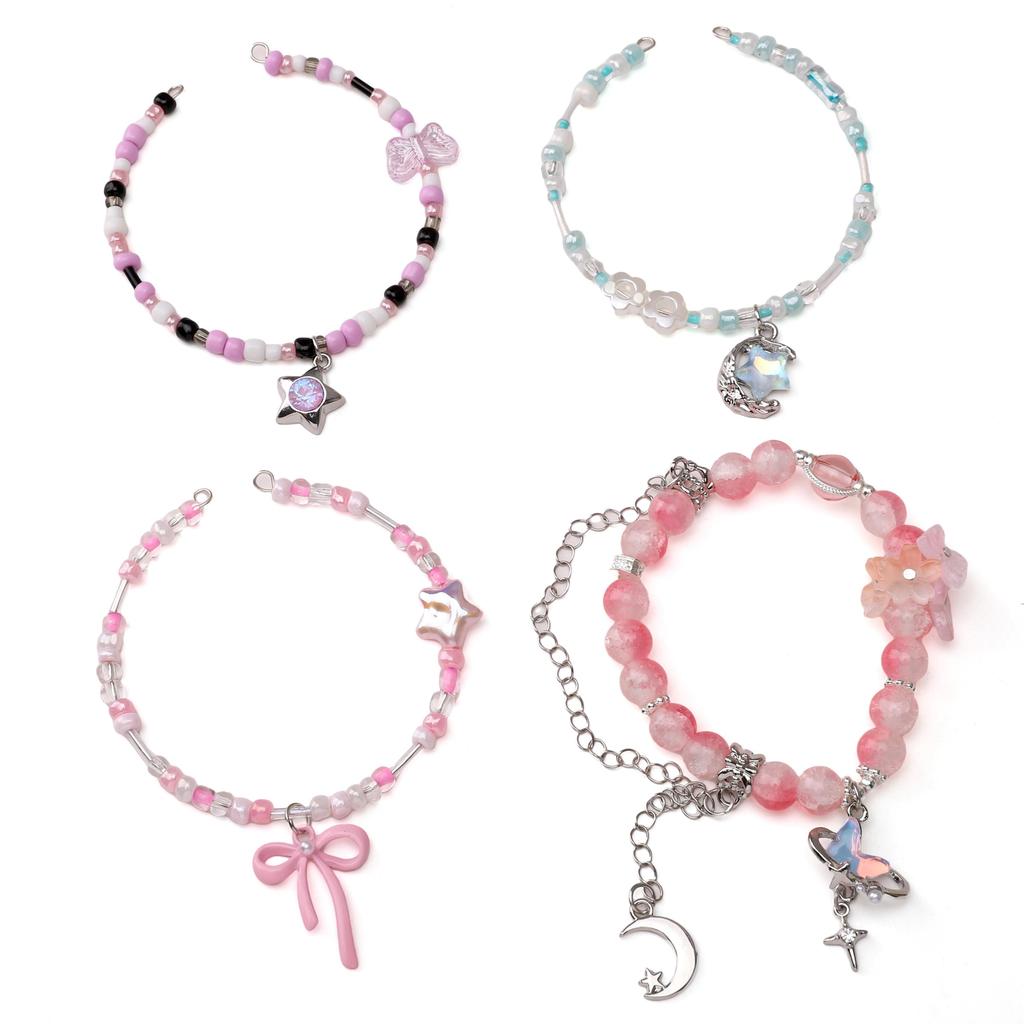 Slitinové přívěsky ve tvaru motýla, měsíce a srdce pro DIY náramek, náhrdelník, doplňky