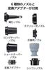 Elecom Air Power Includes 6 Nozzles and Conversion Black Pump, Lightweight, 4.5kPa, Type-C Supply, 2-Way Inflation/Deflating, Adapter, Palm-Sized,