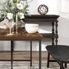Dining Table for 6 People Industrial Style in Wood and Steel, 150x80x75 cm, Brown