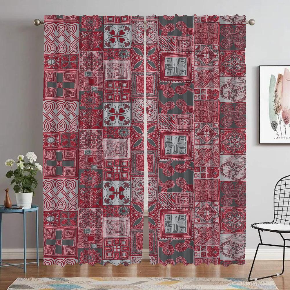 

Home Interior Curtains 2 Pieces Bohemias Modern Living Room Curtains for Camera Window Curtain Shades Partition Kitchen Blackout W50xH70cmx2pcs-CL