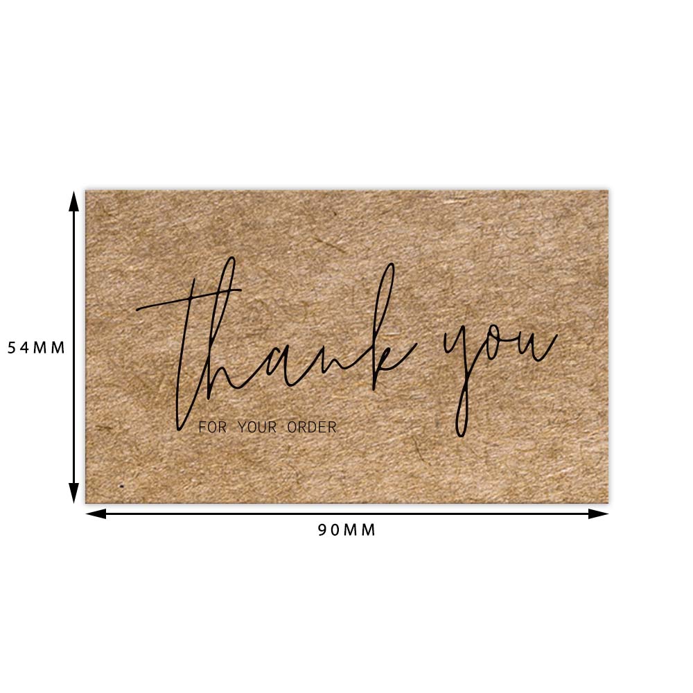 30pcs Natural Kraft Paper Thank You Card Enterprise Store Business Thank You Order Card Wholesale Custom Gift Decoration Card