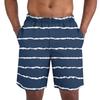 Herren Freizeit Trend gestreifte bedruckte kurze Hose - Leichte und atmungsaktive Herren Sportshorts