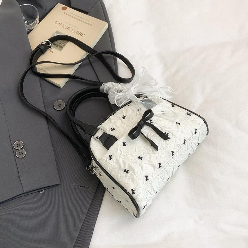 Premium Printed Bow Shell Bag Women's New Commuter Pillow Bag Retro Women's Bag