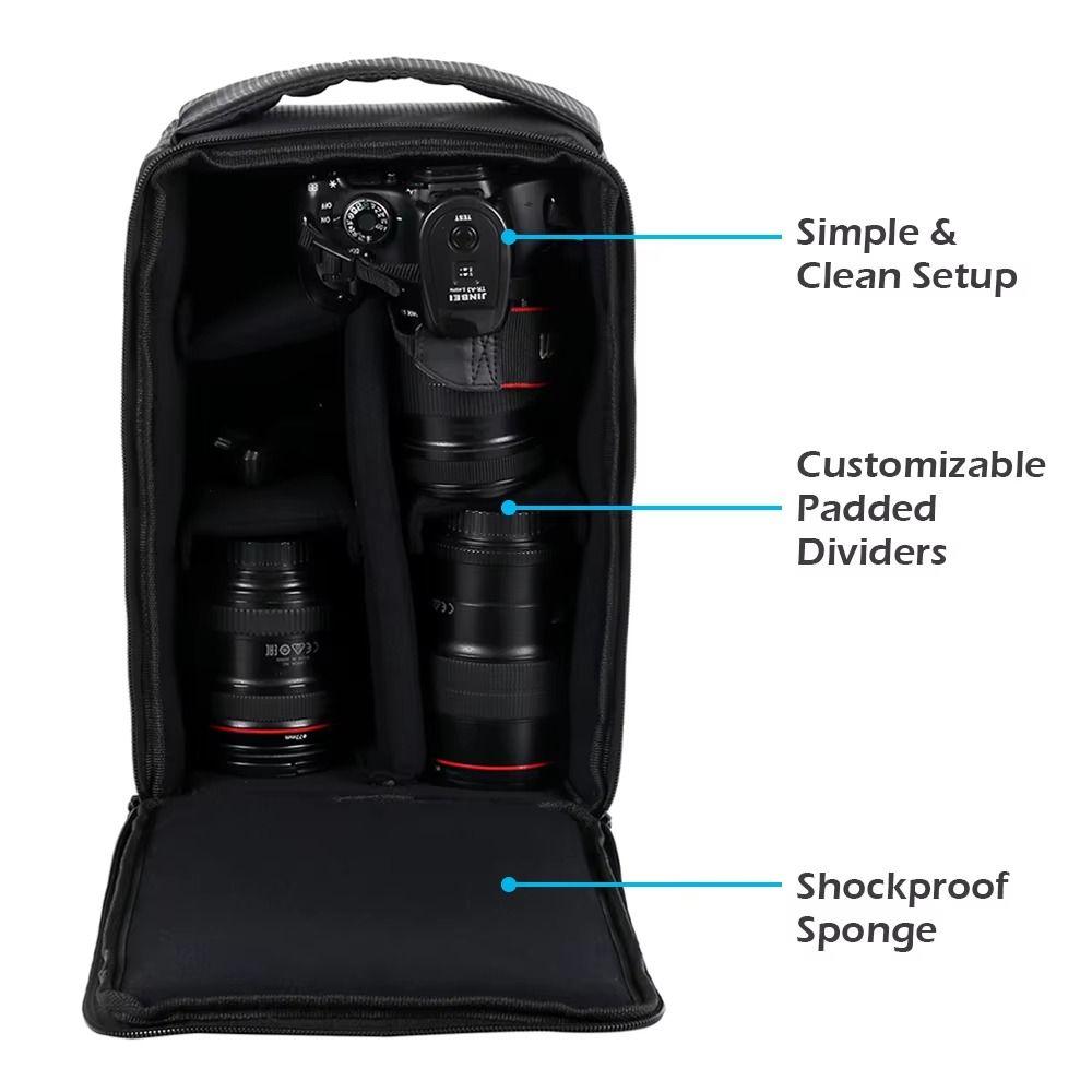 Detachable Divider SLR Camera Bag with Handle Lenses Storage Case  Camera Accessories