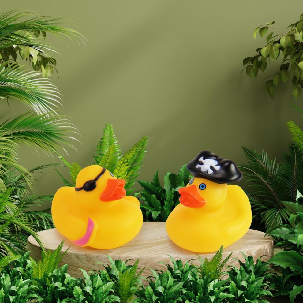 24pcs Easter Rubber Ducks Easter Basket Stuffers Assorted Gifts Party Favors , Resurrection Bunny Rubber Duck, Funny Bath Tub Toys for Kids, Baby