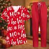 Women's Uniform Set with Short Sleeve Christmas Print Top and Pants, Two Piece Caregiver with Pockets