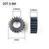20T 0.6M Carbon Steel Gear 20 Teeth OD=13mm Thickness 5mm Metal Pinion Hole 3/4/5/6mm DIY Motor Parts 206A