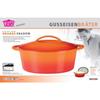 Cocotte en fonte massve - GSW - 33 x 25 cm- Orange - Ovale - Induction