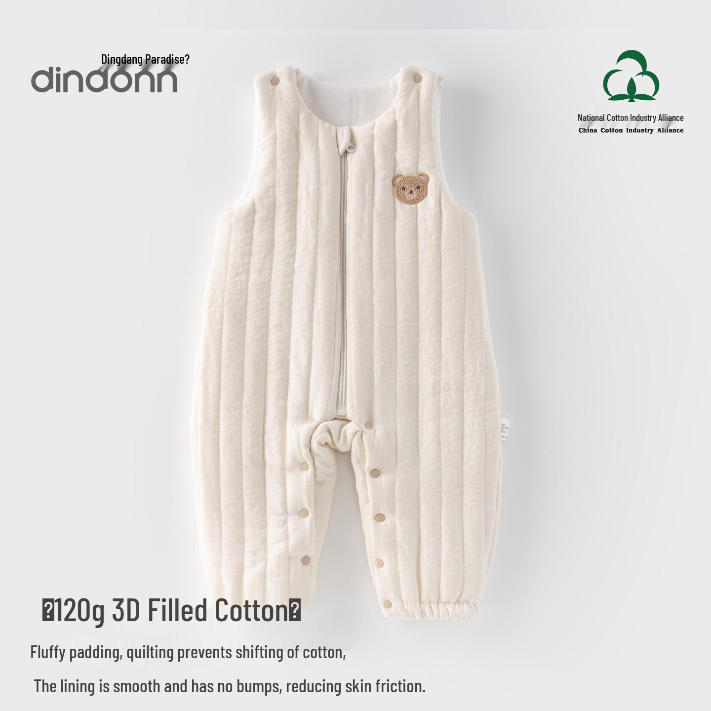 

Little Tinkerbell Quilted Infant Sleeveless Jumpsuit - Warm Autumn/Winter Crawling Vest 90 cm