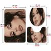 Lana Del Rey (15)Flannel Toilet 3 Piece Set Soft Bathroom Rug Non-Slip Toilet Seat Cover Bathroom Home Decor