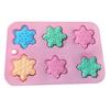 6 Shape Christmas Snowflake Silicone Cake Soap Mold DIY Handmade Pudding Chocolates Candle Mold