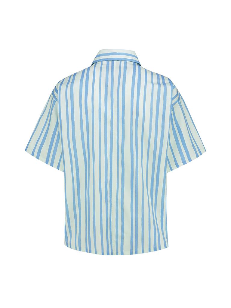 HYDROGEN Uni Stripe Pattern Graphic Short Sleeve Shirt