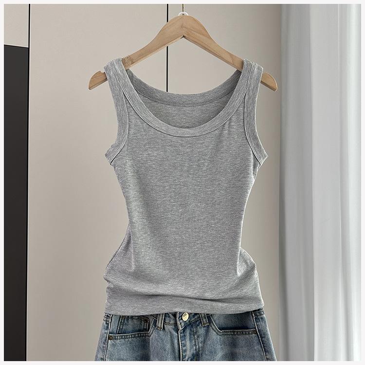 Anti-Armpit-Fat Cami Tank Top Ribbed Slim Fit Inner Wear For Suits Versatile Everyday Stretchy Slim Base Layer Soft Fabric Inner And Outer Wear Top
