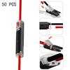 50pcs-Pin 1-Way Pluggable LED Wire Connectors | Universal Quick Splice Terminals, Copper Contact, for AWG 20-24