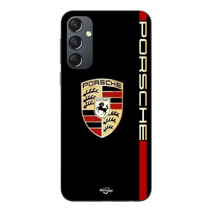 Coque de téléphone - MANIACASE - Samsung Galaxy A54 - Silicone - Logo PORSCHE - Souple