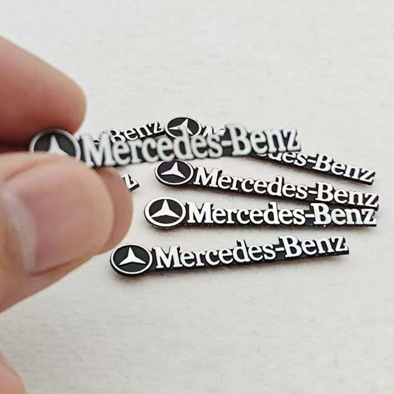 2/4/10pcs ABS Car Audio Decoration Sticker Logo Mercedes Benz And AMG Auto Badge Decal For Mercedes Benz AMG Car Accessories