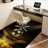 Golden Soccer Ball Chair Mat Office Carpet, Oversized Rug for Home Decor, Sofa Mat, Desk Pad Gift, Suitable for Bedroom, Living Room, Various Rooms