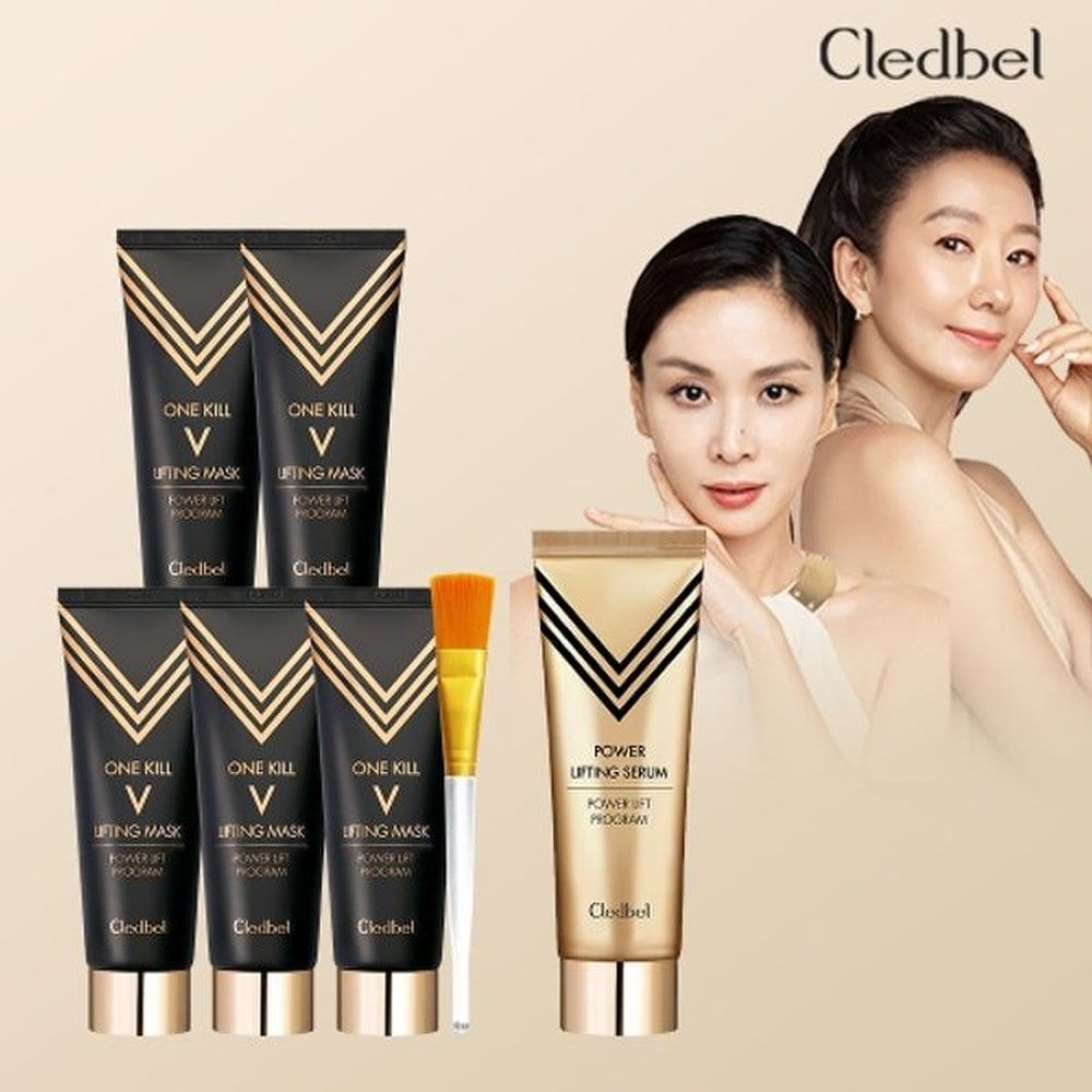 

CLEDBEL 5 Gold Lifting Packs + 1 Large Capacity Serum + 1 Brushes