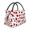 Cute Cartoon Ladybug Thermal Lunch Bag for Women Girls Portable Insulated Cooler Bag for Picnic Beach Work Reusable Lunch Box