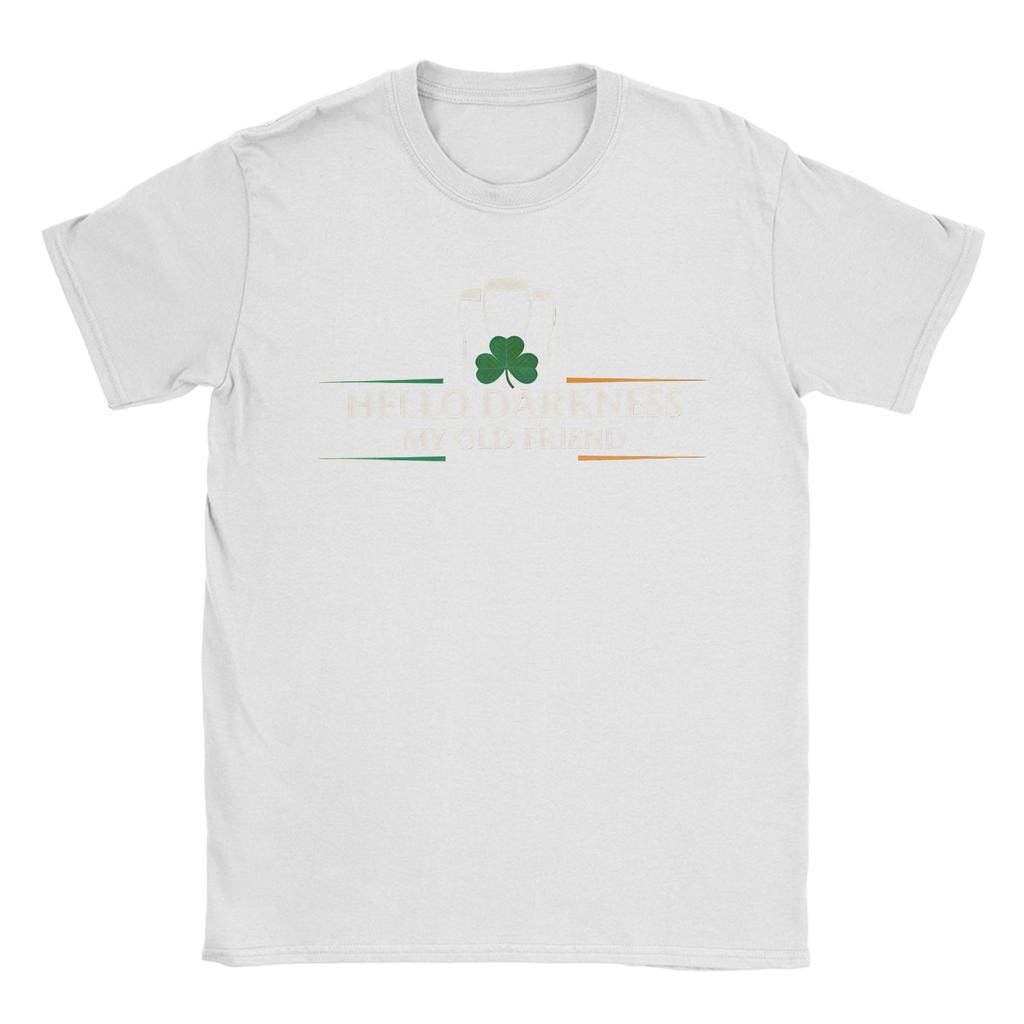 Hello Darkness My Old Friend Stout Dark Irish Beer Accessories Unisex T Shirts Cotton Tee Graphic Print Tshirt Clothing