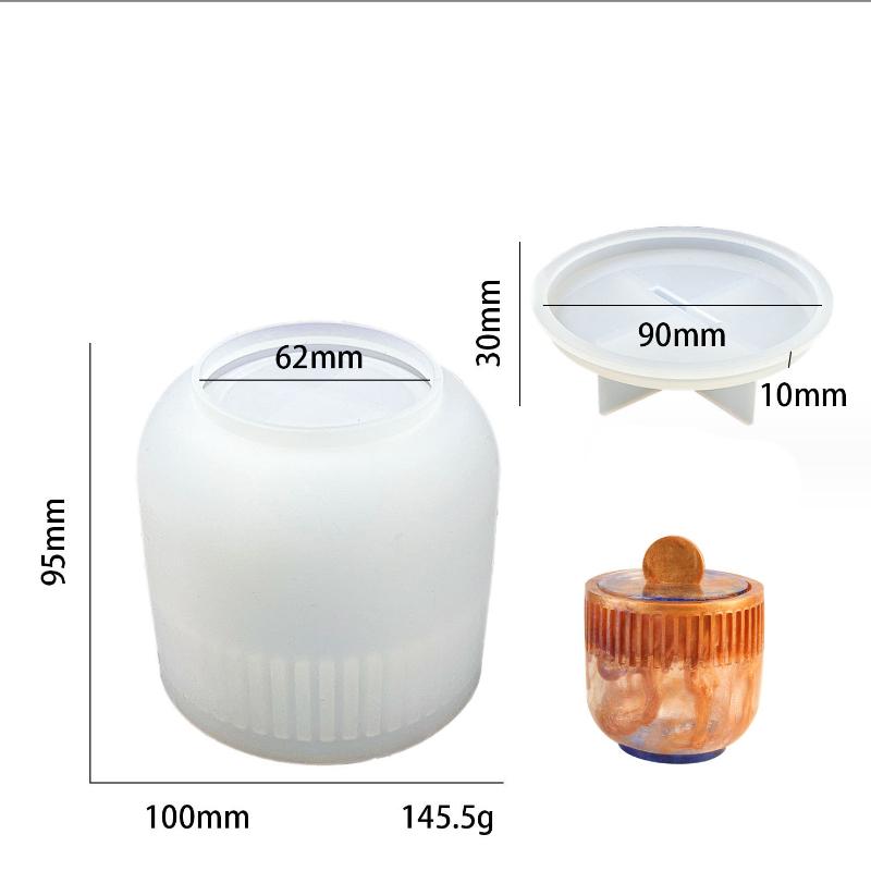 DL   DIY Resin Epoxy Mold Storage Box Silicone Mold Gypsum Aromatherapy Candle Cup