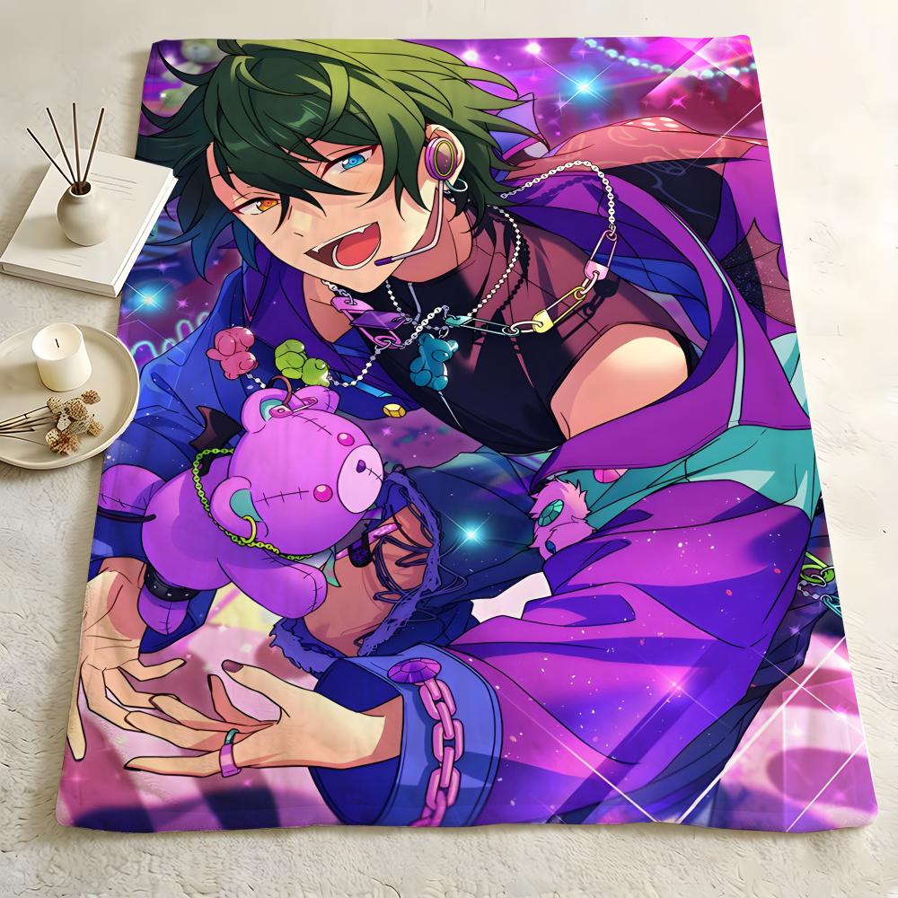 Anime E-Ensemble S-Stars Throw Flannel Blanket Skin Soft Suitable for Sofa Living Room Bed Travel and Gifts