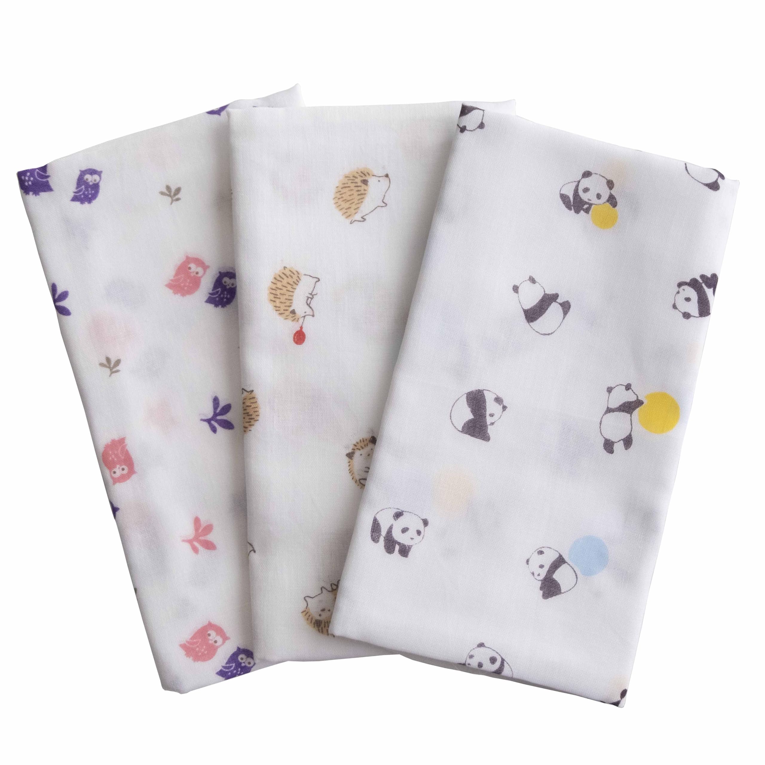 

Сделано в Японии Марлевое Тэнугуи Ручное Мягкое до 35 см x 90 см (Тенугуи Полотенце), На ощупь, 100% хлопок, Прибл.. (И. Сова, Панда, Ёж)