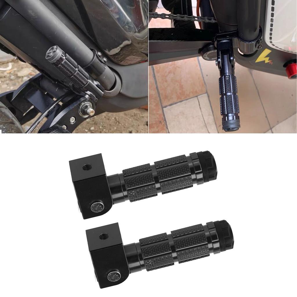 2Pcs Motorcycle Foldable Foot Pegs M8 Antislip Aluminium Alloy for Bikes ATV UTV Go Kart