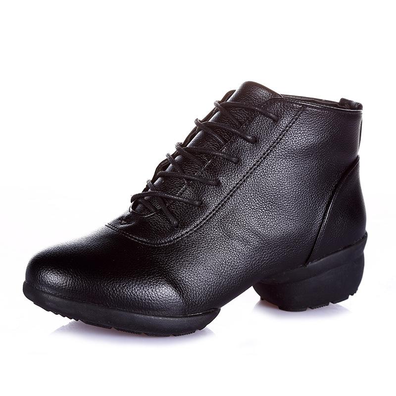 Women's Modern Ballroom Mid-Calf Dance Boots - Soft Sole, Mid-Heel.