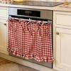 Charm Hand Stitched Oven Cover Curtain With Hide Feature For Farmhouse Kitchens