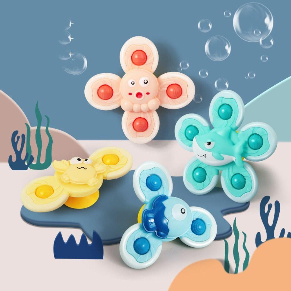 Sucker Spinning Top Finger Spinner Baby Spin Top Bath Toys Bathing Sucker Spinner Suction Cup Toy