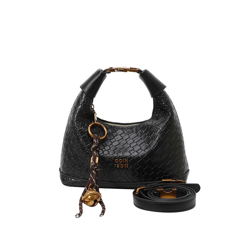 

Сумка-тоут из ПУ с узором решетки, однотонная, на одно плечо, кроссбоди, модная чёрный