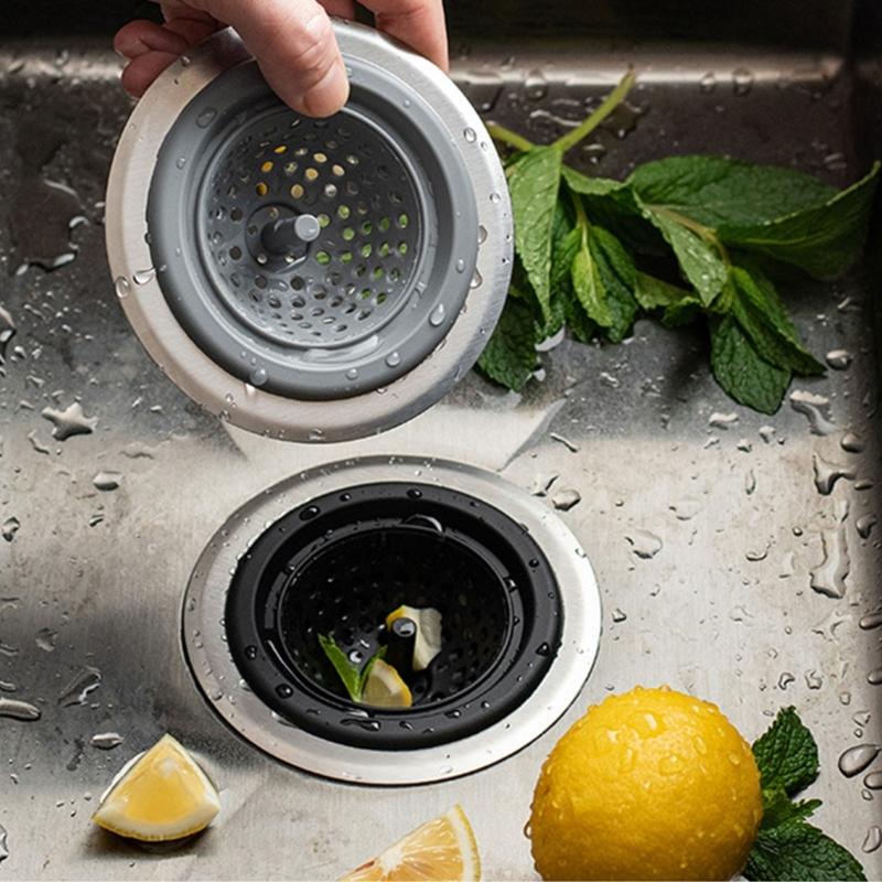 2Pcs Sink Filter Flexible Kitchen Sink Strainer With Fine Mesh Sink Drainer Shower Drain Hair Catcher Easy To Use