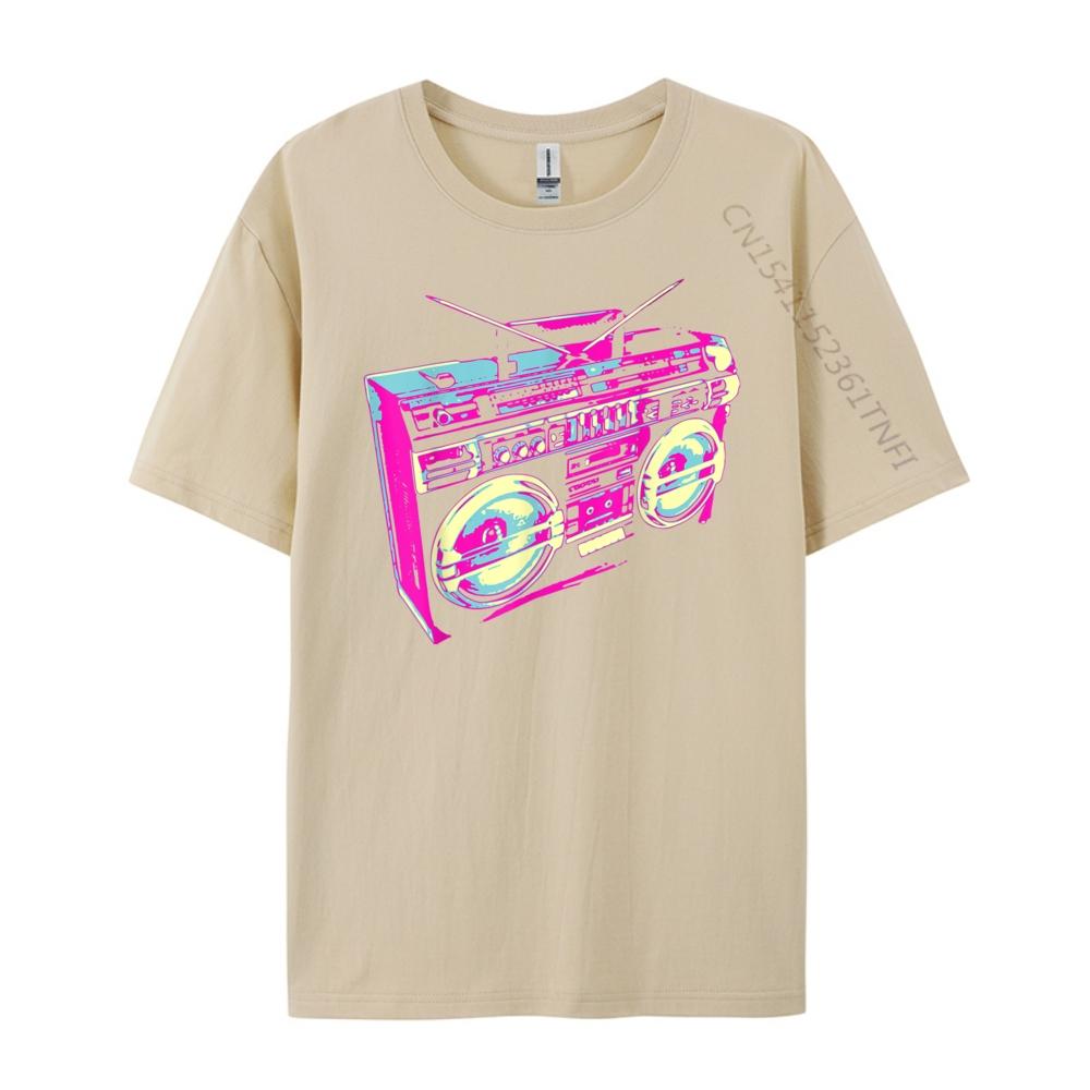 Cool Cassette Boom Stereo Music Player Box Design Funny Shirts Shirts Harajuku Comfortable TShirt Casual