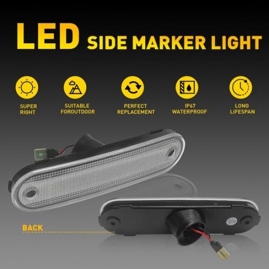 Clear Front + Rear Side Light Marker For 1990-2005 Mazda Miata MX-5 NA NB models