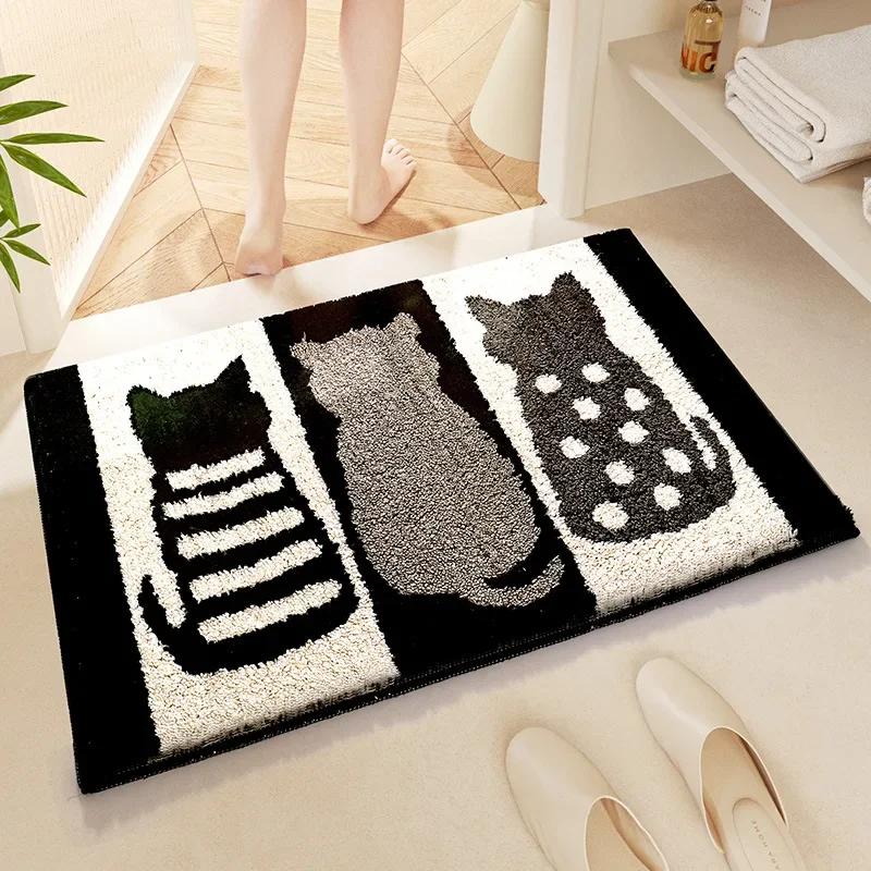 Super Soft Cartoon Plush Floor Mat Wear-resistant Water-absorbing Carpet Bathroom Water-absorbing Non-slip Floor Mat Home