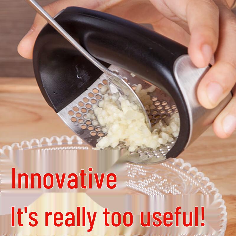 Zhaoran Stainless Steel Garlic Press & Peeler, 2-Pack