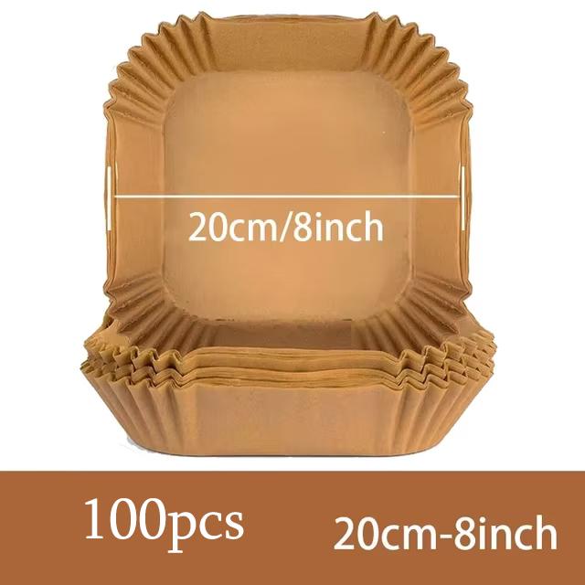 Air Fryer Paper Airfryer Disposable Containers Airfryer Baking Paper Non-Stick Disposable Paper Liner Barbecue Plate