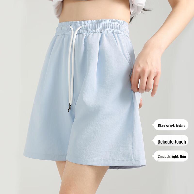La Chapelle Women's High-Waist A-Line Wide-Leg Shorts