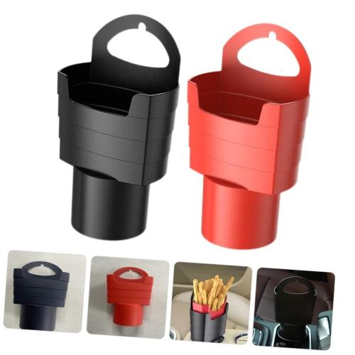 DRESSOOS 2-Piece Car Chip Cup Holder, Car Tray Table, French Fry Cup Holder, Car French Fry Holder, Cup Holder Tray, Drink Cup Holder