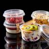 360ml Disposable Plastic Takeaway Bowls with Lids and Spoons