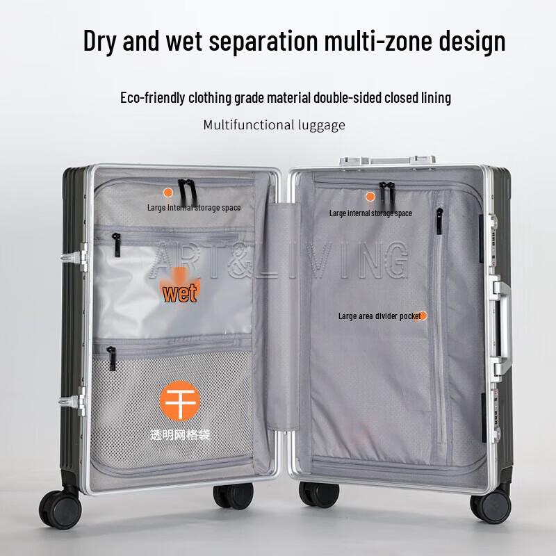 ART&LIVING Business Front-Opening Travel Suitcase