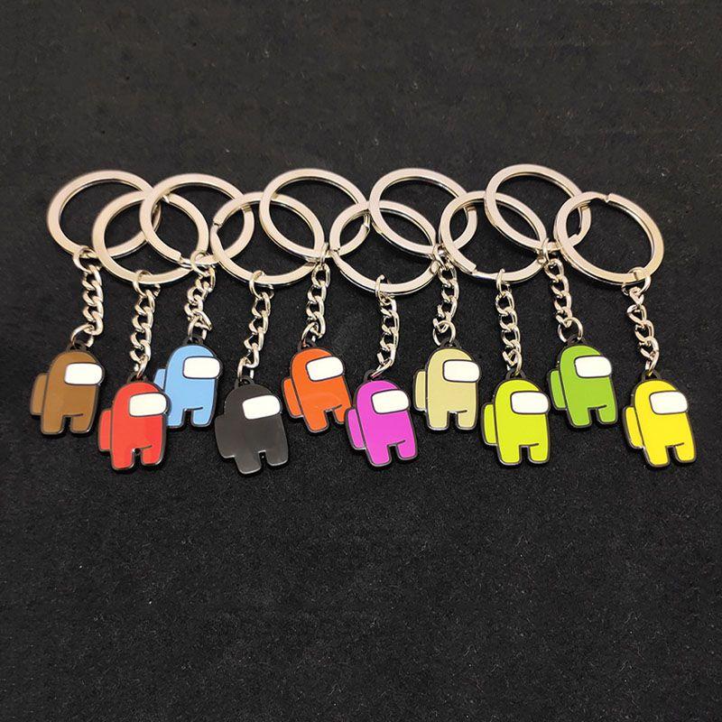 Keyrings Crewmate Car Keychains Schoolbag Buckles Xmas Kids Fans Gift