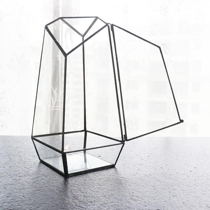 Mikro-Landschaft Kreativer Blumentopf Unregelmäßig geformtes Ornament Moos Sukkulenten Glasvase Heimdekoration